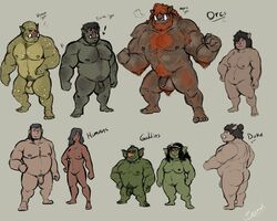 2021 5:4 ass balls belly black_hair breasts brown_body dark-skinned_female dark_skin female flaccid genitals goblin_female goblin_male green_body group hair hi_res human human_female human_male humanoid light-skinned_male light_skin male male_only mammal moobs nipples orc orc_female orc_male overweight overweight_male penis pure_command simple_background suid suid_humanoid suina suina_humanoid sus_(pig) swine