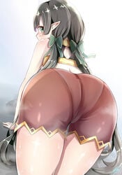 ass ass_focus ayumi_(princess_connect!) ishibashi_ayumi looking_at_viewer princess_connect! princess_connect!_re:dive sheer_clothing