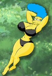 alternate_breast_size breasts cleavage female huge_breasts large_breasts marge_simpson maxtlat milf solo the_simpsons