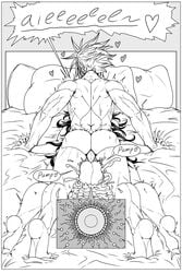 1boy 1girls 2d art ass black_and_white black_and_white_drawing cloud_strife comic comic_page final_fantasy final_fantasy_vii impregnation kiahl ovum sperm_cell story tagme tifa_lockhart