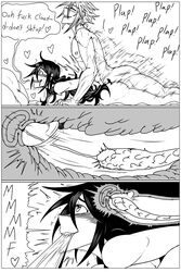 2d art black_and_white black_and_white_drawing cloud_strife comic comic_page dialogue dialogue_box final_fantasy final_fantasy_vii kiahl story tagme tifa_lockhart