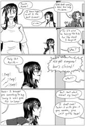 2d art black_and_white black_and_white_drawing cloud_strife comic comic_page final_fantasy final_fantasy_vii kiahl story tifa_lockhart