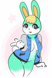 1girls animal_crossing anthro bottomless breasts elpatrixf featureless_crotch female fur furry nintendo rabbit rule_63 sasha sasha_(animal_crossing) the_character_is_better_this_way video_games wide_hips