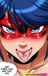 1boy 1girls assertive assertive_female blonde_hair color colored female female_on_top femdom foxyart imminent_sex ladybug_(character) light-skinned_female light-skinned_male light_skin male male_virgin marinette_cheng marinette_dupain-cheng miraculous_ladybug tagme