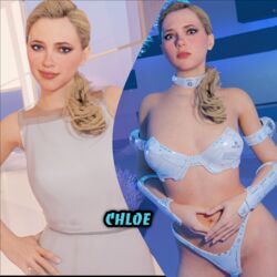 1girls 3d 3d_(artwork) android before_and_after blender blonde_female cg chloe_(detroit:_become_human) clothed_female detroit:_become_human download female female_only light-skinned_female model model_release solo xzcrystal3d