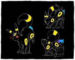 5:4 black_background bodily_fluids dildo eeveelution female feral genital_fluids hgndn_aaeo nintendo pokémon_(species) pokemon pokemon_(species) pussy_juice sex_toy simple_background solo umbreon video_games