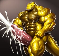 abs anal anal_sex biceps blush bodybuilder cum cum_on_body cum_on_lower_body cum_on_muscles cum_on_penis cum_on_self cum_on_upper_body cumming cumshot excessive_cum furry furry_only gay gay_sex hyper hyper_balls hyper_cum hyper_genitalia hyper_muscles hyper_penis hyper_testicles kiltio_(kuroma) kurogonart kuroma male male_focus male_only muscle muscles muscular muscular_arms muscular_ass muscular_back muscular_legs muscular_male muscular_thighs nipples pecs scalie veins veiny_penis yellow_scales