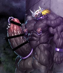 abs bara biceps bodybuilder digimon digimon_(species) hyper hyper_balls hyper_genitalia hyper_muscles hyper_penis hyper_testicles kurogonart kuroma male male_focus male_only muscle muscles muscular muscular_arms muscular_ass muscular_back muscular_legs muscular_male muscular_thighs nipples panting pecs sweating_profusely veins veiny_penis