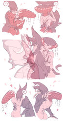 2demons 2girls alraune_(bayonetta) assertive assertive_female bayonetta bayonetta_2 breast_grab breast_sucking butterfly_wings couple demon demon_girl discocunt fingering grabbing highres hug hugging kissing licking madama_butterfly_(bayonetta) multiple_girls multiple_views no_pupils red_eyes romantic tongue wings yuri