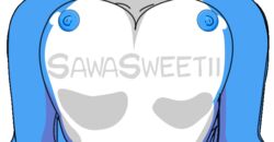 animated annoying_watermark blue_skin bouncing_breasts five_nights_at_freddy's five_nights_in_anime gif implied_sex jiggling_breasts large_breasts nipples sawasweetii simple_background toy_bonnie_(fnaf) transparent_background watermark