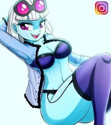 1girls armpits ass bra breasts cleavage equestria_girls female friendship_is_magic hasbro instagram legs lingerie looking_at_viewer my_little_pony panties photo_finish_(eg) photo_finish_(mlp) smile smiling_at_viewer solo solo_female stockings the-butch-x thighhighs thighs underwear