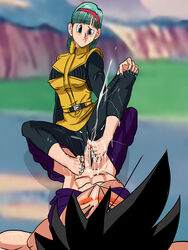 bulma_briefs bulma_briefs_(frieza_saga) child dragon_ball dragon_ball_z footjob namek smug smug_face smug_grin son_gohan son_gohan_(young)