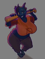 1girls anthro ass belly big_ass black_fur breasts breasts_out chubby_female domestic_cat female female_focus female_only femsub fur furry furry_only humanoid mae_(nitw) mae_borowski night_in_the_woods overweight overweight_female showing_off slightly_chubby solo thick_thighs tight_clothes