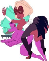 1futa 1girls alexandrite_(steven_universe) anal anal_penetration anal_sex animated cartoon_network color colored cum cum_in_ass cum_in_pussy cum_inside diphallia diphallism double_penetration female futa_on_female futanari gem_(species) gem_fusion gif hemipenes multi_penis pedroillusions penis sardonyx_(steven_universe) steven_universe tagme vaginal vaginal_sex