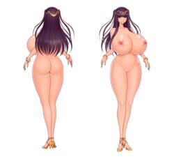 1girls akiranime ass back back_view bangs black_eyes black_hair black_nails breasts completely_nude curvy fire_emblem fire_emblem_awakening high_heels hourglass_figure huge_ass huge_breasts long_hair long_legs looking_at_viewer nail_polish naked_footwear naked_heels navel nintendo nipples nude nude_female smile solo tharja_(fire_emblem) thick_thighs voluptuous white_background wide_hips