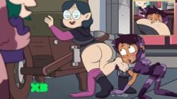 abomination_(the_owl_house) amity_blight anilingus ass blargsnarf blush bottomless canon_couple chubby_female clothing comic disney disney_channel disney_xd excessive_pussy_juice excessive_saliva female foot_fetish foot_focus foot_lick glasses hexside_uniform licking licking_ass luz_noceda multiple_girls overweight_female public_sex school school_uniform smug_face smug_smile sweat teacher the_owl_house thick_ass tights tunic uniform unprofessional_behavior willow_park yuri