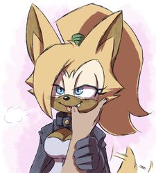 finger_in_mouth idw_comics idw_publishing mobian_(species) plague_of_gripes sega sonic_(series) sonic_the_hedgehog_(comics) sonic_the_hedgehog_(idw) sonic_the_hedgehog_(series) suggestive suggestive_look wagging_tail whisper_the_wolf wolf_ears