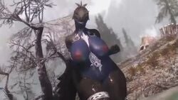 3d animated argonian coolmaster98 dancing looking_at_viewer multiple_angles multiple_poses no_sound overweight_anthro overweight_female scalie seductive skyrim swaying_breasts swaying_hips tagme the_elder_scrolls video