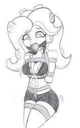 ball_gag bondage clothed marina_(splatoon) nintendo raya100 rope_bondage sketch splatoon splatoon_(series) splatoon_2