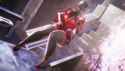 3d 3d_(artwork) bungie destiny_(game) destiny_(video_game) destiny_2 exo female glowing_eyes high_heels legs lingerie looking_at_viewer nails robot robot_girl sonicfreak spa stairs stockings thigh_highs thighs waterfall