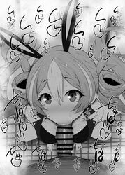 1boy 1girls :>= bare_shoulders big_breasts big_penis black_and_white blowjob blue_archive blush bunny_girl censored dark-skinned_male dark_skin detailed_background drooling eyelashes fake_animal_ears fellatio heart human indoor inside japanese_text koyuki_(blue_archive) koyuki_(bunny)_(blue_archive) kurotama long_hair looking_at_viewer male male_pov millennium_science_school_student oral oral_sex pov room saliva seminar_(blue_archive) shiny shiny_skin sketch sound_effects squatting sweat text tied_hair vein veins veiny veiny_penis