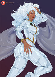 1girls african african_female dark-skinned_female dark_skin female female_only fully_clothed kirass latex latex_suit marvel marvel_comics ororo_munroe solo storm_(x-men) tight_clothing x-men