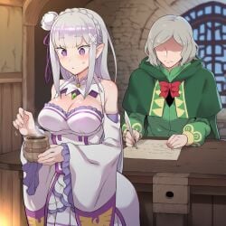 emilia (re:zero) from re:zero kara hajimeru isekai seikatsu by darklust
