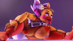 3d ahegao anthro big_breasts breasts closed_eyes curvy difinex feet female five_nights_at_freddy's fnaf funtime_foxy_(fnaf) funtime_foxy_(fnafsl) furry futanari sfm sister_location thick thighs tongue_out toy_chica_(fnaf) yuri