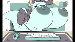 1girls 2025 :3 animated ass big_areola big_areolae big_ass big_ass_(female) big_breasts big_nipples big_thighs blue_areola blue_body blue_nipples blue_skin bouncing_breasts breast_drop breasts breasts_on_table camera_hud chair dante_(zaclyn) face_tattoo female hair_over_one_eye heavy_breasts huge_breasts humongous_breasts hyper_breasts keyboard keyboard_(computer) lifting_shirt looking_at_viewer mouse_(computer) nipples no_humans oc once_upon_a_time_fart_audio original_character presenting presenting_breasts puffy_nipples recording revealing_breasts screen_shake short_playtime smirk smirking smirking_at_viewer sound streaming sweater_lift tagme tail tattoo tongue tongue_out video voice wagging_tail white_pupils woebeeme zaclyn