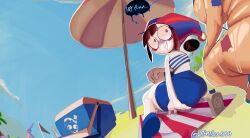 1futa 1girls 2025 2d 2d_(artwork) 2d_artwork 4_fingers arms background background_character background_characters beach beach_background beach_towel big_ass big_eyes bigger_female bikini blue_eyes blush blush_lines blush_stickers blushing_futa boner bra breasts brown_hair clothed clothed_female clothed_futa clothes clothing color colored cooler crop_top dialog dialogue digital_art digital_drawing_(artwork) digital_media digital_media_(artwork) doll doll_girl duo duo_focus erect erect_cock erect_dick erect_penis erection erection_under_clothes erection_under_clothing eyebrows eyelashes eyes female futa_on_female futanari hair hands horny horny_female horny_futa imminent_sex intersex jax_(the_amazing_digital_circus) jester jester_girl jester_hat kinger_(the_amazing_digital_circus) legs mouth multicolored_ears no_nose open_mouth outside pale-skinned_female pale_body pale_skin partially_clothed partially_clothed_female patchwork_skin penis pomni_(beach_outfit) pomni_(the_amazing_digital_circus) ragatha_(the_amazing_digital_circus) red_eyes sand shaed shoes short_hair shorts smaller_futa starstar000 sunlight sweat sweatdrop sweating sweaty sweaty_body sweaty_boobs sweaty_breasts sweaty_face sweaty_legs sweaty_tits tagme teeth teeth_showing teeth_visible text the_amazing_digital_circus towel umbrella white-skinned_futa white_body white_skin