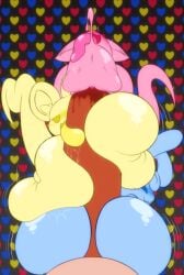 1boy 3girls ahe_gao aiko_(kirbot12) blue_body blush breasts bunny bunny_ears bunny_girl buttjob cat_ears cat_tail cock_worship collaborative_sex cum cum_in_pussy cum_inside felid feline fellatio female ghost ghost_girl happy happy_sex hot_dogging hyper hyper_ass hyper_breasts hyper_penis k--10 kimko_(kirbot12) kirbot12 lagomorph licking licking_penis long_tongue male mammal miko_(kirbot12) mouse mouse_ears mouse_girl mouse_tail paizuri paizuri_tower penis pink_body pov pussy size_difference smaller_female smug smug_face smug_grin spirit yellow_body