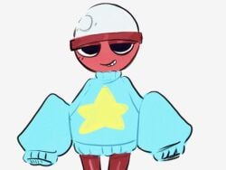 2025 animated areolae body_expansion brialzebubbie chubby colored colored_areola dandy's_world gigi_(dandy's_world) hammerspace lifting_shirt no_sound sp4gh3tt1