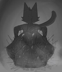 ass ass_clapping ass_focus balls big_balls bro_after_dark cat_ears cat_tail feline huge_balls hyper_balls male max_(bro_after_dark) musk musk_clouds sweat sweating sweaty twerk twerking