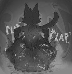ass ass_clapping ass_focus balls big_balls bro_after_dark cat_ears cat_tail feline huge_balls hyper_balls male max_(bro_after_dark) musk musk_clouds onomatopoeia sweat sweating sweaty twerk twerking