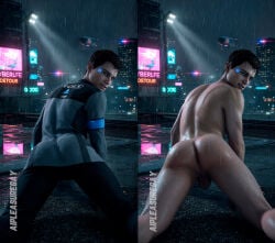 ai_generated ass big_ass big_butt connor_(detroit:_become_human) detroit:_become_human game gay male video_games yaoi
