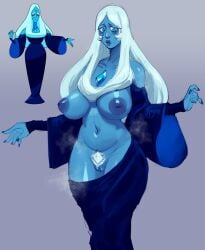 1girls blue-skinned_female blue_diamond_(steven_universe) blue_eyes blue_hair blue_nipples blue_skin breasts cartoon_network exposed_breasts exposed_pussy female inverted_nipples long_hair nipples no_bra no_panties no_underwear non-human pubic_hair pussy reference_image steven_universe thick_thighs titobeansz