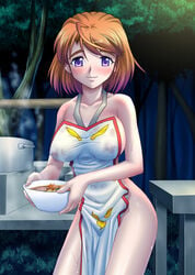 apron artist_request mai-hime mai_tokiha medium_breasts my-hime naked_apron pointy_chin tagme