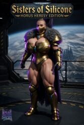 1girls 3d 3d_(artwork) 3d_model 3d_render ai_assisted ai_generated anathema_psykana armor athletic athletic_female big_ass big_breasts big_butt big_thighs breasts busty cape cloak curvaceous curvy dominant_female dommy_mommy earth face_mask female fit full_body fur_trim gauntlets glossy_body gold_armor golden_armor golden_bikini hand_on_hip helmet high_quality highres hips hourglass_figure huge_breasts human humanoid large_ass leotard lewdstein looking_at_viewer mature_female muscular_female orbital_habitat parody pose poster power_armor purple_hair revealing_armor shiny_clothes sisters_of_silence slim_waist solo space strong_female taller_female thicc thick_legs thick_thighs toned toned_female voluptuous warhammer_(franchise) warhammer_40k warrior wide_hips