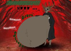 absurd_res ambiguous_gender ambiguous_prey animal_humanoid anthro anthro_pred antlers belly belly_overhang belly_tuft big_belly black_cloak black_clothing black_eyes black_markings black_sclera bone brown_antlers brown_body brown_fur bulge burping cervine cheek_tuft claws cloak cloak_only clothed clothed_anthro clothed_male clothed_pred clothing creepy creepy_cute creepy_forest cruel_pred deer deer_humanoid deity digestion digestion_noises exposed_areola exposed_belly exposed_bone exposed_chest exposed_rib_cage exposed_ribs facial_tuft fangs fatal_vore finger_claws forest forest_background fur glowing glowing_eyes glush group hand_on_belly hand_on_own_belly head_tuft hi_res hmm hmph hooves horn huge_belly huge_filesize humanoid hyper hyper_belly male male_pred mammal mammal_humanoid mandro22 markings moan monster mph! muffled muffled_scream muffled_screaming muffled_sounds muffled_speech multiple_prey muscular muscular_anthro muscular_chest muscular_male muscular_pred nature nature_background navel navel_tuft nipple_slip obese obese_anthro obese_male onomatopoeia overweight overweight_anthro overweight_male partially_clothed partially_clothed_anthro partially_clothed_male partially_clothed_pred plant pupils red_light red_lighting rumbling_stomach same_size_vore scary scary_forest slorsh slosh sloshing sloshing_belly solo sound_effects specimen_8 spooky's_jump_scare_mansion stomach_bulge story story_in_description teeth text tree tuft unseen_prey unwilling_prey vore white_pupils willing_pred