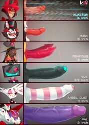 6boys alastor_(hazbin_hotel) angel_dust_(hazbin_hotel) annoyed anthro balls big_penis blush competition contest deer demon diphallia diphallism domestic_cat embarrassed erect erection foreskin hazbin_hotel hemipenes huge_cock huge_penis humiliation husk_(hazbin_hotel) jealous long_penis male male_only moth multi_penis object_head penis penis_chart penis_lineup penis_size_difference presenting_penis radio_demon ruined_reputation screen_face screen_head sir_pentious_(hazbin_hotel) small_penis small_penis_humiliation smile snake spider television television_screen tongue tongue_out tv tv_face tv_head tv_man tv_screen tvman uncensored valentino_(hazbin_hotel) vinyanko vivienne_medrano vox_(hazbin_hotel)