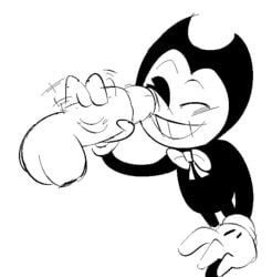 2017 2boys bendy bendy_and_the_ink_machine black_body gay ink inky male male_only penis toony unknown_artist white_background yaoi