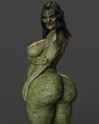 1girls 3d ass bangs big_ass big_butt brown_hair bubble_butt creepy dark_hair daz_studio female gilf glowing_eyes green_skin grotesque hair hairy hairy_ass hairy_butt horror huge_ass leg_hair looking_at_viewer mature mature_female milf misuzalha3d monster_girl naked no_bra no_panties olga_(misuzalha3d) original pinup pubic_hair render scary shoulder_length_hair smirk smirking witch yellow_eyes