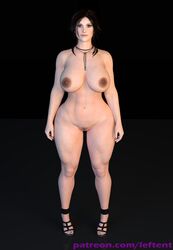 1girls 3d 3d_(artwork) big_ass big_breasts big_butt breasts brown_hair busty female female_only huge_breasts human lara_croft lara_croft_(survivor) large_breasts leftent mature_female milf naked nude pubic_hair solo thick_ass thick_legs thick_thighs tomb_raider