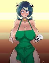 1girls alternate_breast_size apron apron_only big_breasts breasts female female_only huge_breasts iced_latte_with_breast_milk infamea lactating lactating_nipples lactation lactation_through_clothes lactation_without_stimulation lana's_mother_(pokemon) large_breasts meme milf naked_apron nintendo pokemon pokemon_sm superiorinfamea