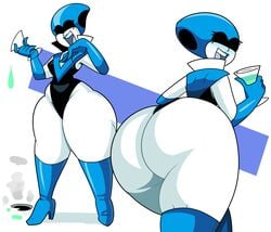 1girls 2021 ass beauty_mark big_ass blue_heels blue_lipstick blush blushing bottom_heavy bubble_butt butt cute dat_ass deltarune deltarune_chapter_2 heels huge_ass lipstick looking_at_viewer looking_back milf mole queen_(deltarune) sideboob small_breasts solo superspoe tagme thick_thighs thunder_thighs visor walking white_skin wide_hips wine_glass