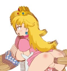 1girls 3boys anal animated ass color colored female female_focus male mario_(series) multiple_boys mushroom mushroom_penis nintendo no_pussy penis princess_peach runodle sex super_mario_bros. tagme