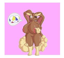 anthro big_breasts breasts female looking_at_viewer lopunny nipples nude pokémon_(species) pokemon pokemon_(species) solo tagme thick_thighs trcfan