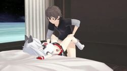 3d animal_ears animated azur_lane chara_studio destroyer gloves holding_hip hoodie koikatsu laying_on_back laying_on_bed mp4 no_sound pussy red_eyes sakura_empire sex socks tagme tail uncensored underboob vaginal_penetration video white_hair yuudachi_(azur_lane)