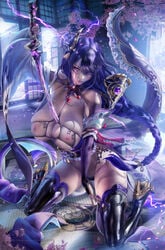 genshin_impact large_breasts nipples_to_clitoris raiden_shogun sakimichan sword thick_thighs thighs