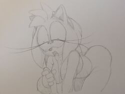 after_oral amy_rose blowjob blush drooling fullmetalsketch handjob holding_penis oral oral_sex sketch sonic_(series) sonic_the_hedgehog_(series) tongue_out uncolored